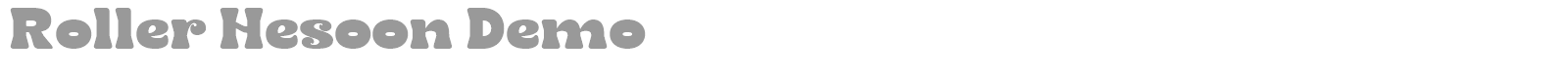 Roller Hesoon font preview